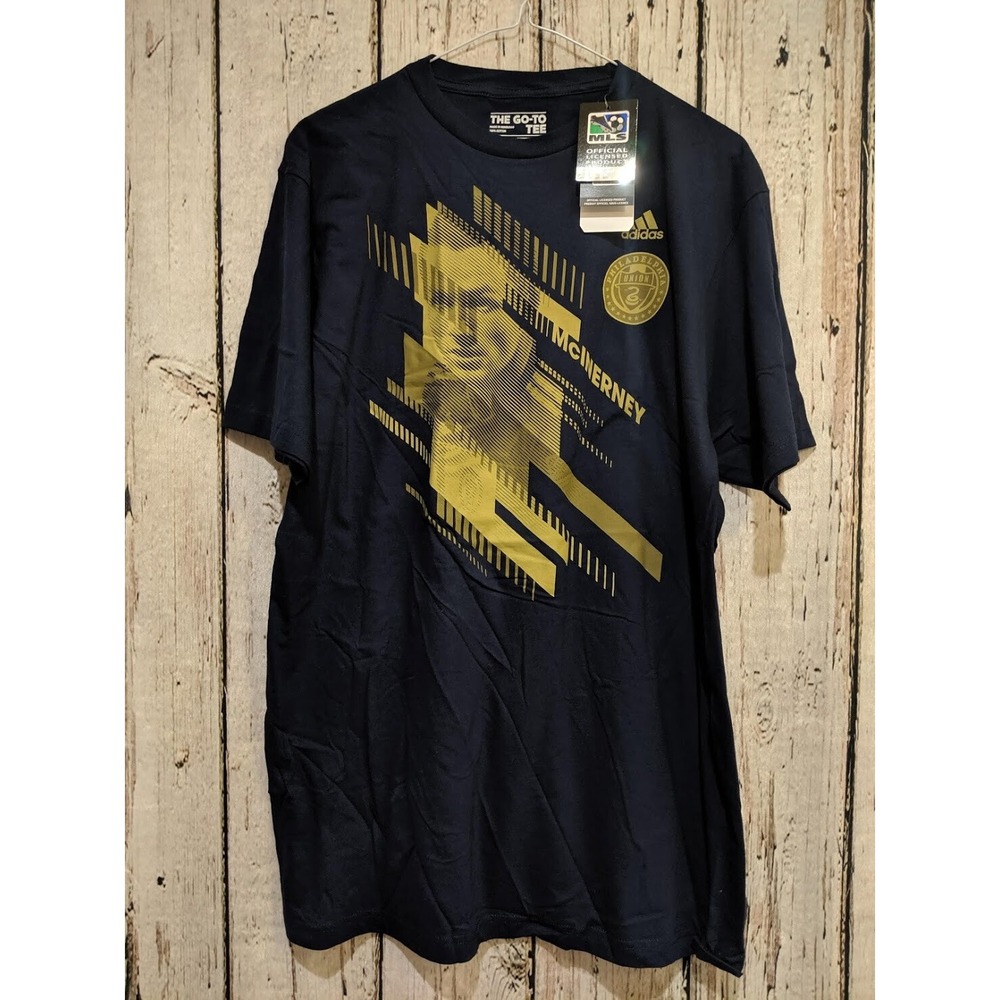 Adidas Men's L Philadelphia Union MLS‎ Short Sleeve T‑Shirt Tee Shirt McInerney